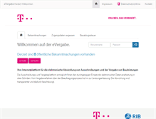 Tablet Screenshot of evergabe.telekom.de
